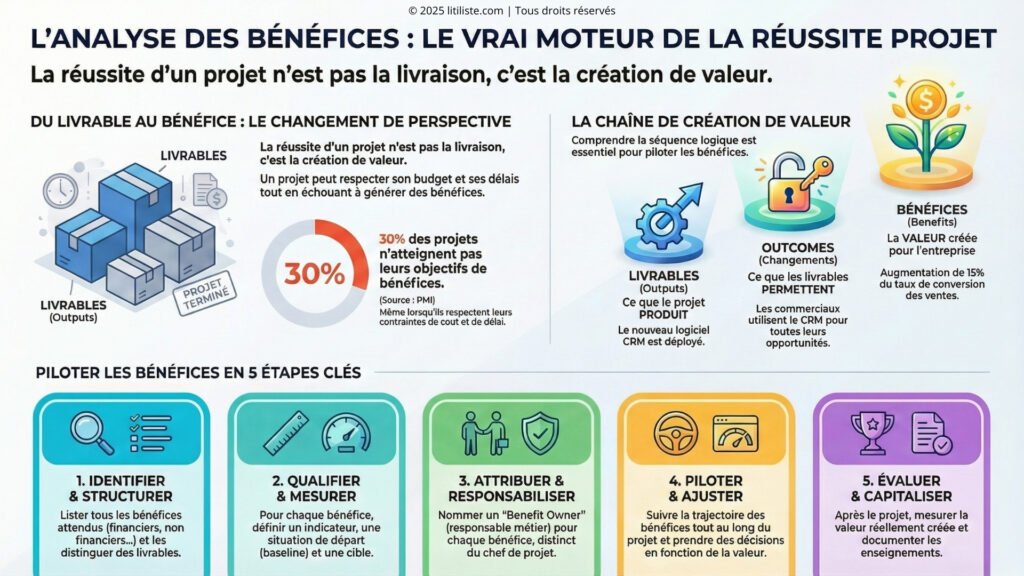 analyse des bénéfices clé réussite projet