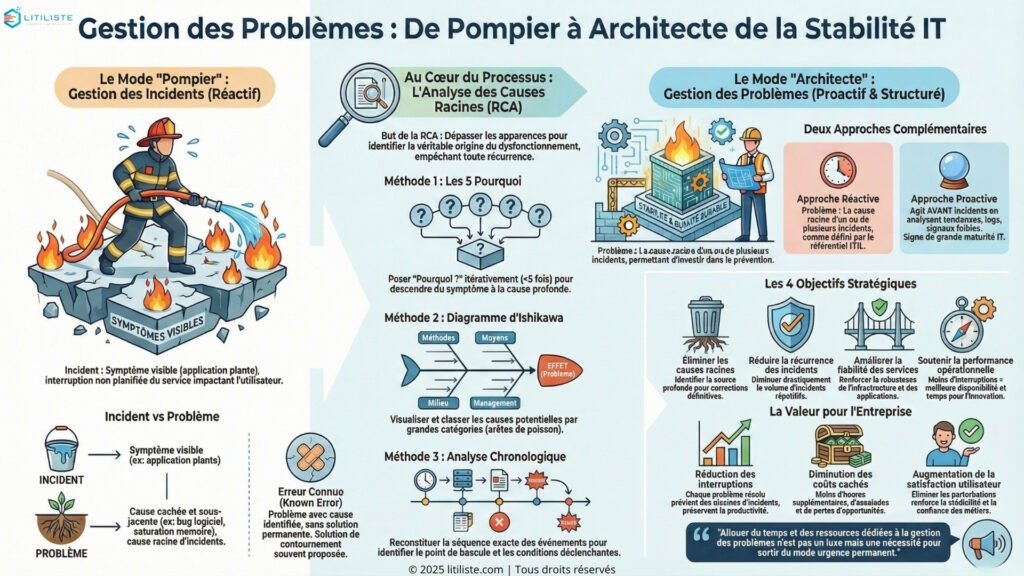 gestion des problèmes it pompier à architecte