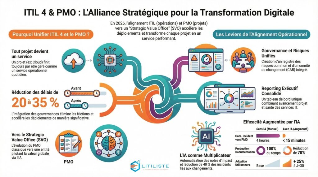 ITIL 4, ITSM et PMO : comment les aligner pour une transformation digitale réussie alliance stratégique transformation digitale